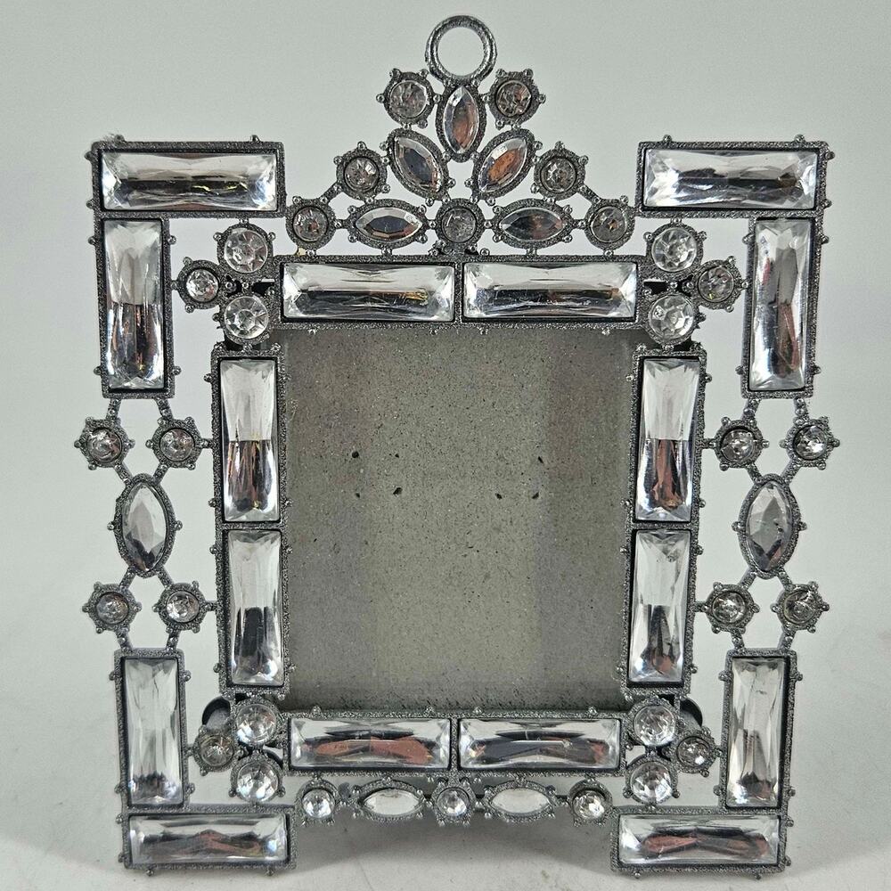 Faceted rhinestone detail ornate Photo Picture Frame Jeweled